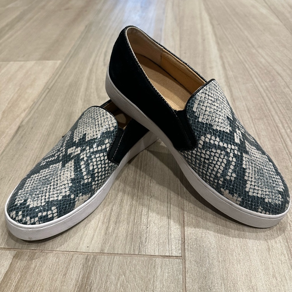 Vionic snake print slip ons